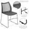 Flash Furniture Gray Plastic Stack Chair, PK5 5-RUT-498A-GY-GG - alternate 8